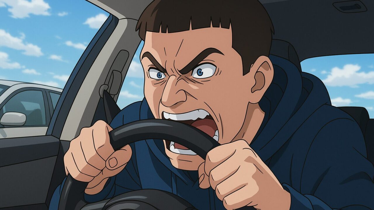 怒る人