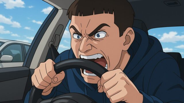 怒る人