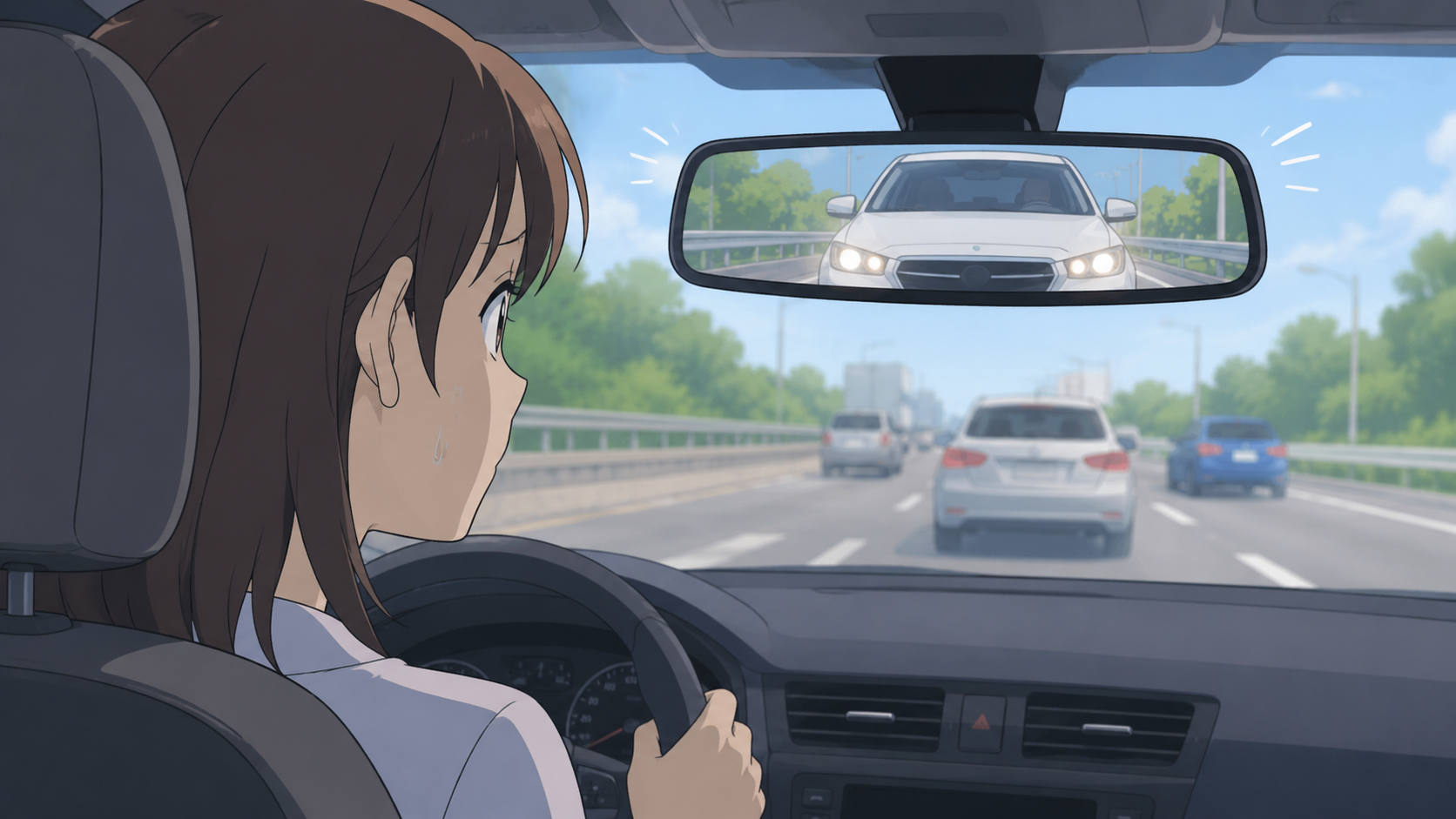 割り込みや車間詰めなど無礼な運転に直面するドライバー