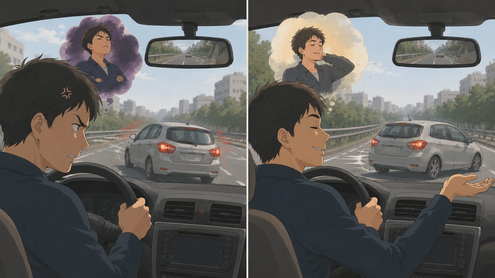 他人の割り込みには怒り、自分の割り込みは悪びれない非対称のイメージ
