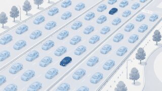 道路に流れる多数の車のうち大半が該当することを示すイラスト